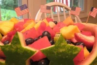 Patriotic Melon Art for the Fourth