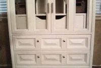 White Paint Cabinet Revival