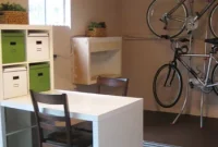 Maximize Basement Space With Wall Mounted Bikes