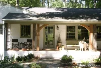 Elegant Limed Brick Porch Glass Entry