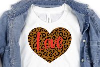 Safari Heart SVG for Valentines Day