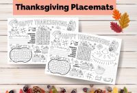 Print-Ready Thanksgiving Placemat Designs