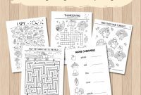 Thanksgiving Fun Free Printable Activities