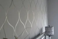 Creating a Faux Wallpaper Silver Wall Stencil