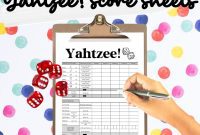 Printable Yahtzee Score Sheets