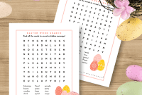 Free Printable Easter Word Search Activity