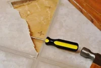 Removing Cabinets and Repairing Vinyl Flooring