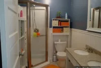 Deep Blue Corner Shower Sanctuary