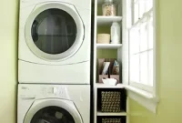 Create Custom Storage: Built-In Shelves Next to Your Laundry Machines