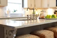 Kitchen Island Makeover with Brackets