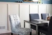 Elegant Dining Room with Navy Blue Board and Batten