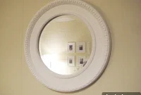 Bright White Round Mirror Spray Paint Makeover