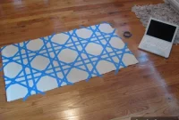 DIY Rug Makeover with Spray Paint