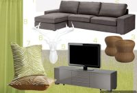 Sophisticated Green and Gray Living Space