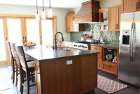 Warm Wood and Sage Green Kitchen