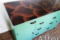 Dresser Stain Featuring a Floral Design