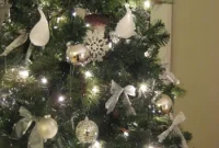 Our Glistening Silver and White Christmas Tree