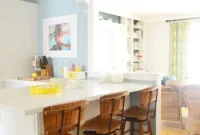 Painting Our Kitchen Soft Blue Colorado Gray