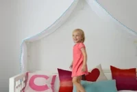 Easy DIY Fabric Bed Canopy