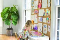 DIY Cork Art Gallery for Little Hands