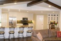 Charming Living Space with Painted Paneling and Timber Beams