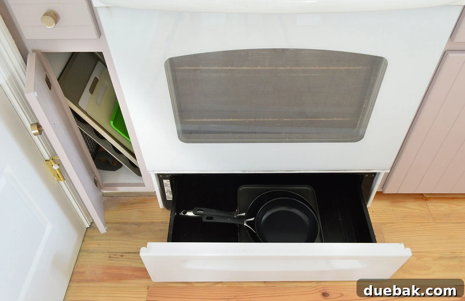 Before Photo Of Narrow Drawer With Stove Warming Drawer Storage