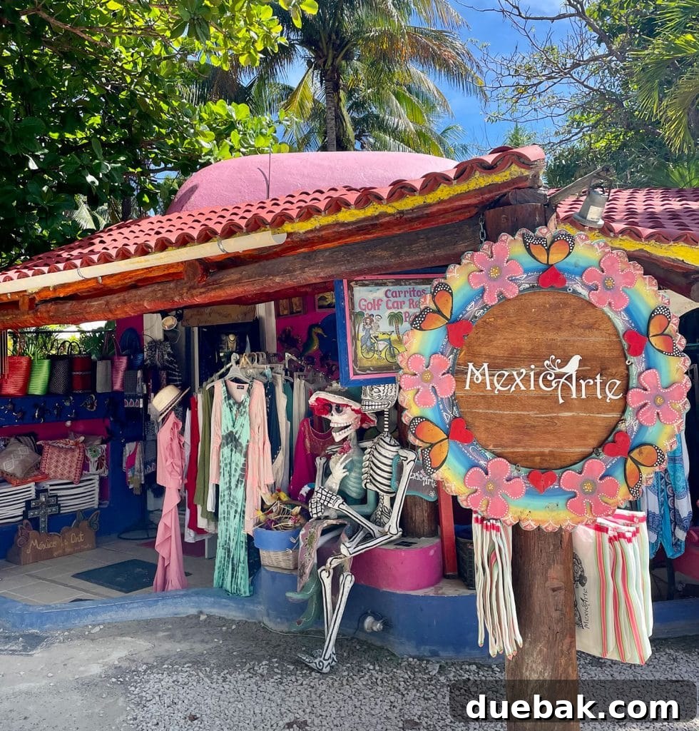 Colorful MexicArt Souvenir Shop in Akumal Mexico