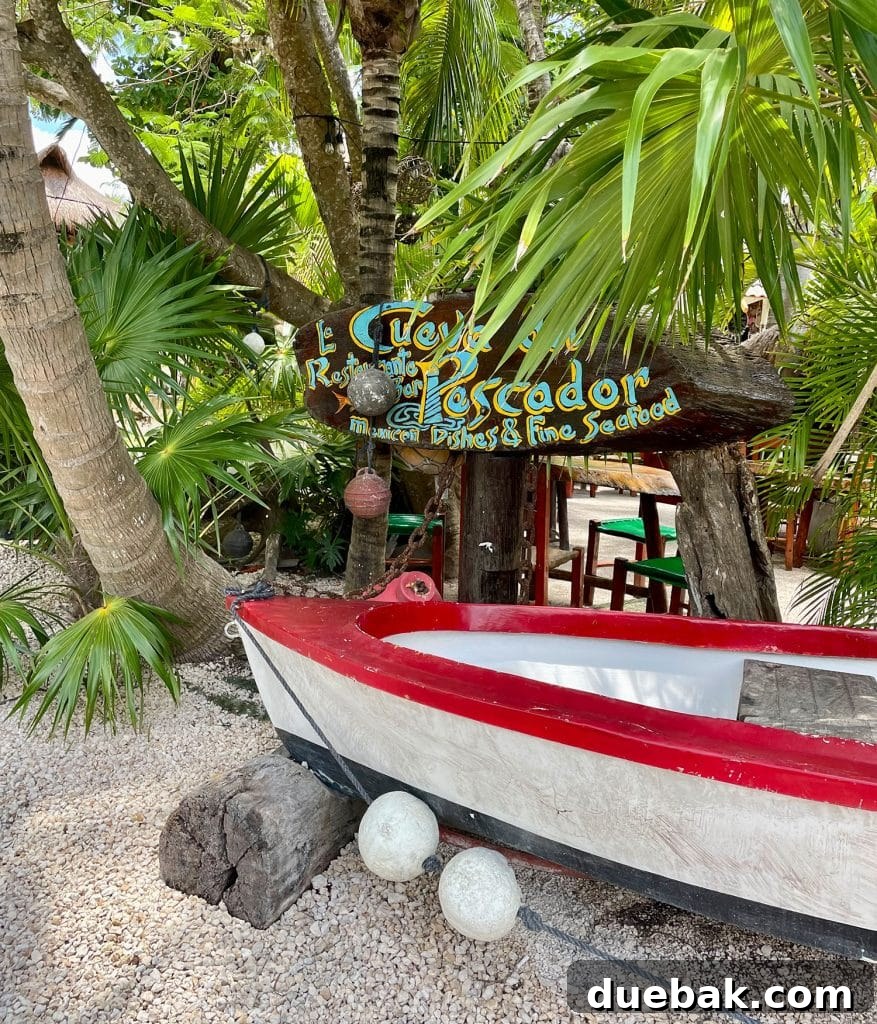 La Cuerva del Pescador Restaurant in Akumal Mexico