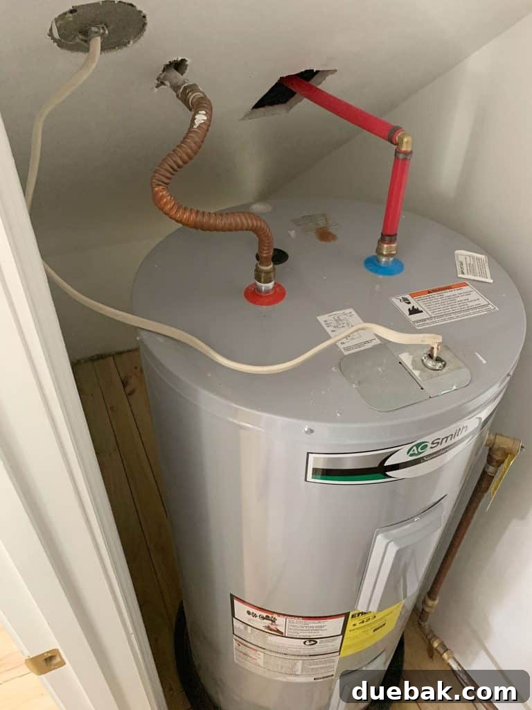 Maximizing Your Utility Closet Space 21 Before Photo Of Large Electric Water Heater Tank In Utility Closet