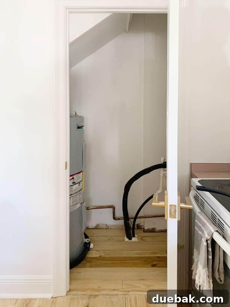 Maximizing Your Utility Closet Space 4 Before Photo Of Utility Closet With Large Water Heater Tank
