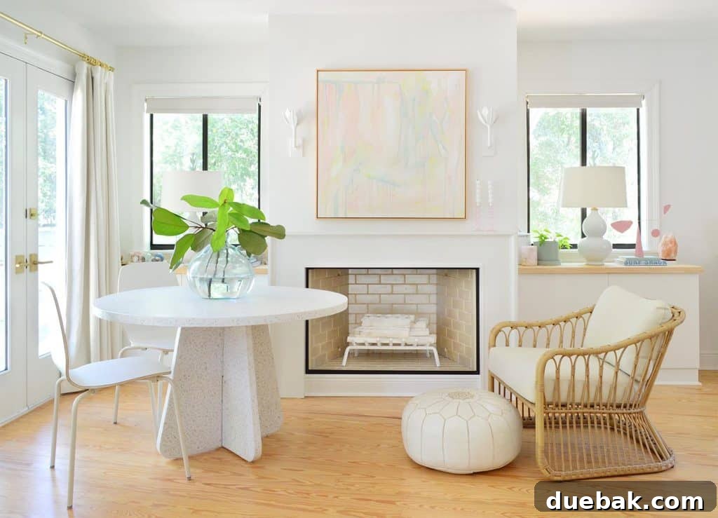 Full View Of Fireplace Flanked With Ikea Besta Built Ins