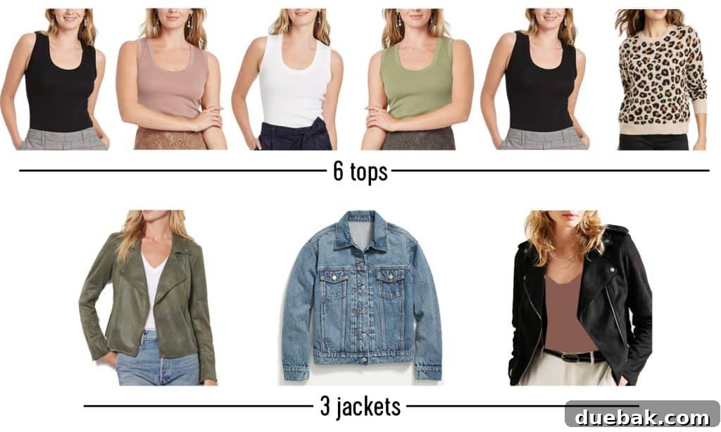 Parisian Chic Packing Secrets 7 Fashion Mood Board of Tops And Jackets