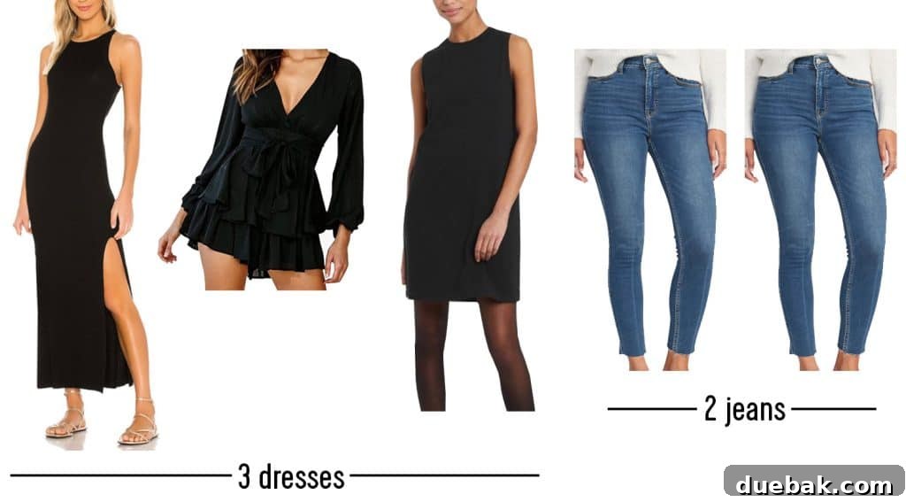 Parisian Chic Packing Secrets 8 Fashion Mood Board of Dresses And Jeans