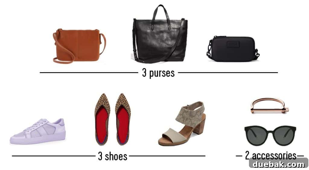 Parisian Chic Packing Secrets 9 Fashion Mood Board of Shoes Purses And Accessories