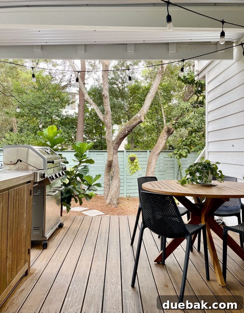 View Of Kitchen Porch As Seen Through Kitchen Door, showcasing the inviting outdoor extension.