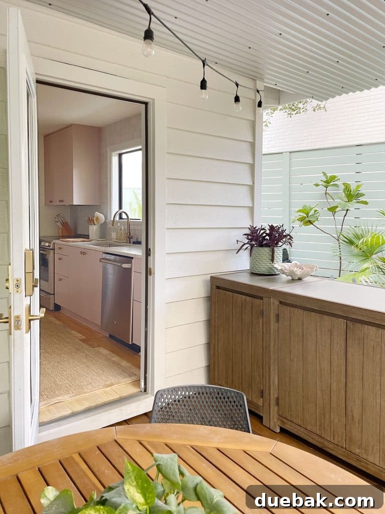 Portside Outdoor Cabinets Place Right Outside Kitchen To Create Extension Of Indoor Kitchen, showcasing seamless integration.