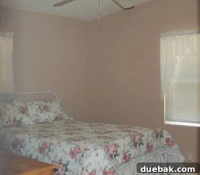 Wheels on the Wall Blue Nursery 2 Dated nursery before makeover, with floral bedding and lacy curtains