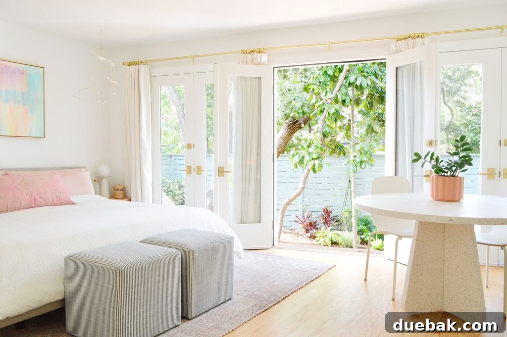 Ikea Pax Built-In: Seamless Style Transformation 23 Bedroom With King Bed And Open French Doors To Garden