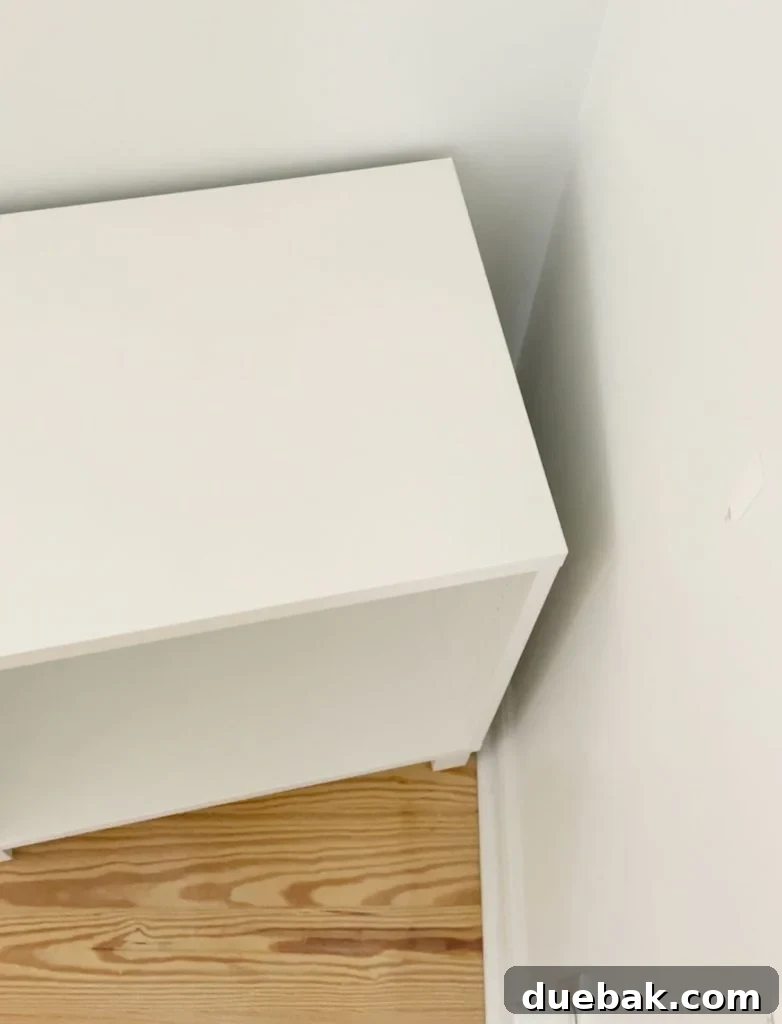 Ikea Besta Cabinet Meeting Angled Wall