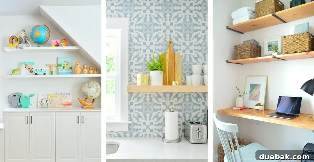 Trio Of Floating Shelf Project Inspiration Photos