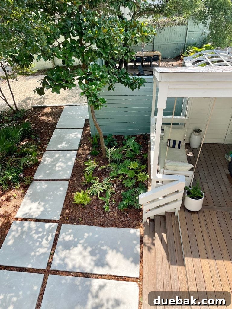 After View From Upper Deck With Large Concrete Walkway And Larger Fenced Area
