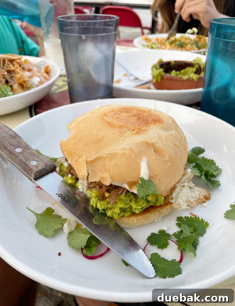 Torta Mexican Sandwich at Pink Cactus In Charleston South Carolina