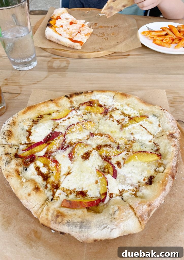 Peach Pizza At Obstinate Daughter In Sullivans Island South Carolina