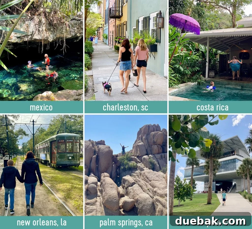Gird of Six Kid-Friendly Family Vacation Locations