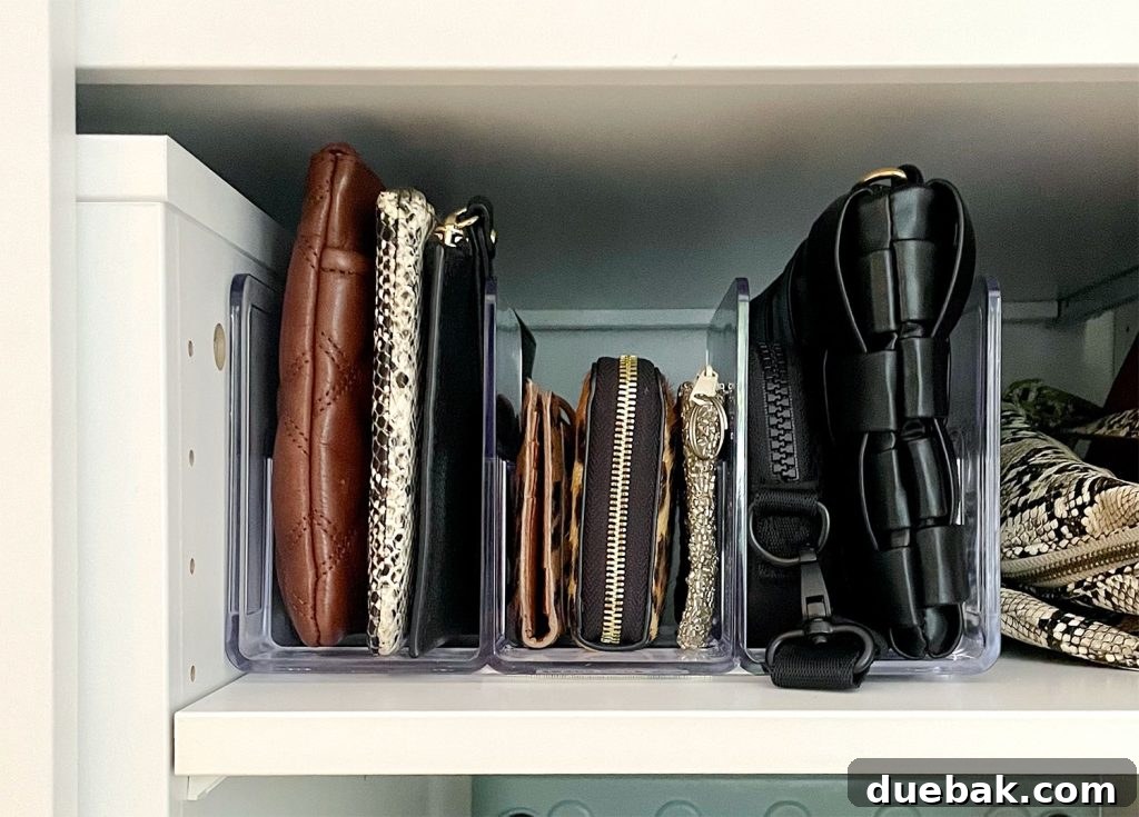 Acrylic Purse Clutch Divider Organizer