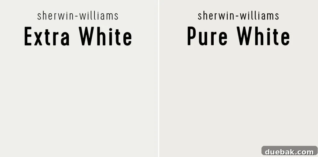 Sherwin Williams Extra White vs Pure White