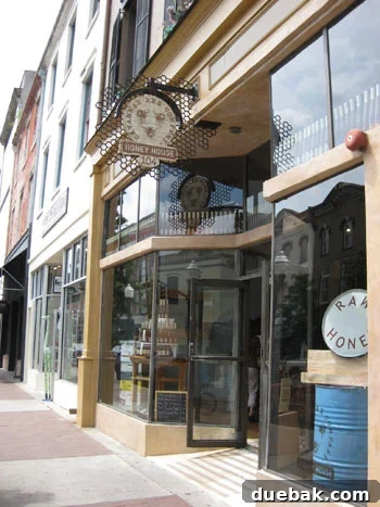 The Savannah Bee Company Honey House: A Sweet Stop on Broughton Street Exterior of The Savannah Bee Company Honey House on Broughton Street