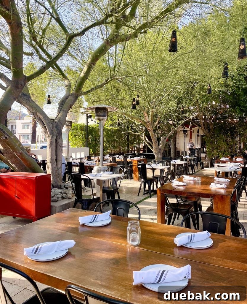 Birba Pizza Restaurant In Palm Springs California - Outdoor Family Dining