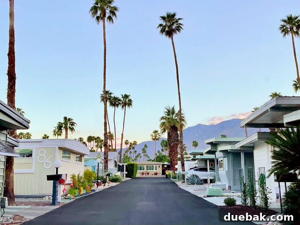 Stylish Mobile Home Neighborhood In Palm Springs California - Explore Unique Architecture