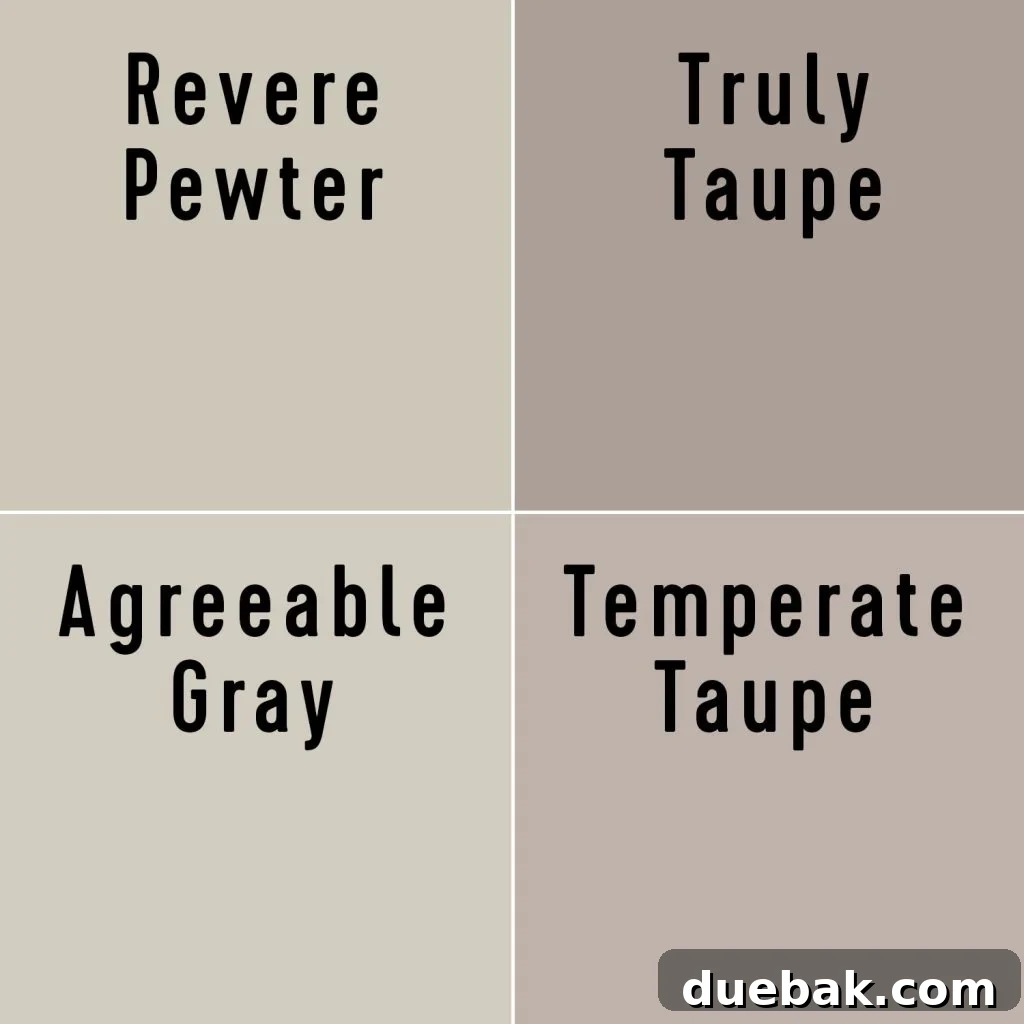Greige Vs Taupe Paint Colors - Differentiating subtle undertones.
